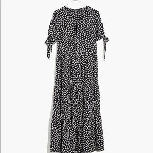 Madewell Tiered Midi Dress in Woodcut Flower